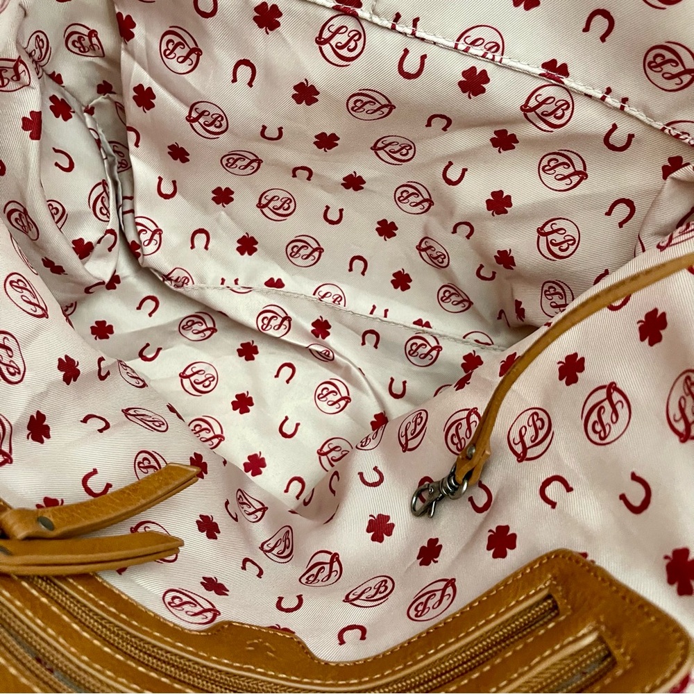 LUCKY BRAND SOUTHWEST INSPIRED COVINA CANVAS TOTE TURQUOISE AND CREAM LIKE NEW - Picture 11 of 16